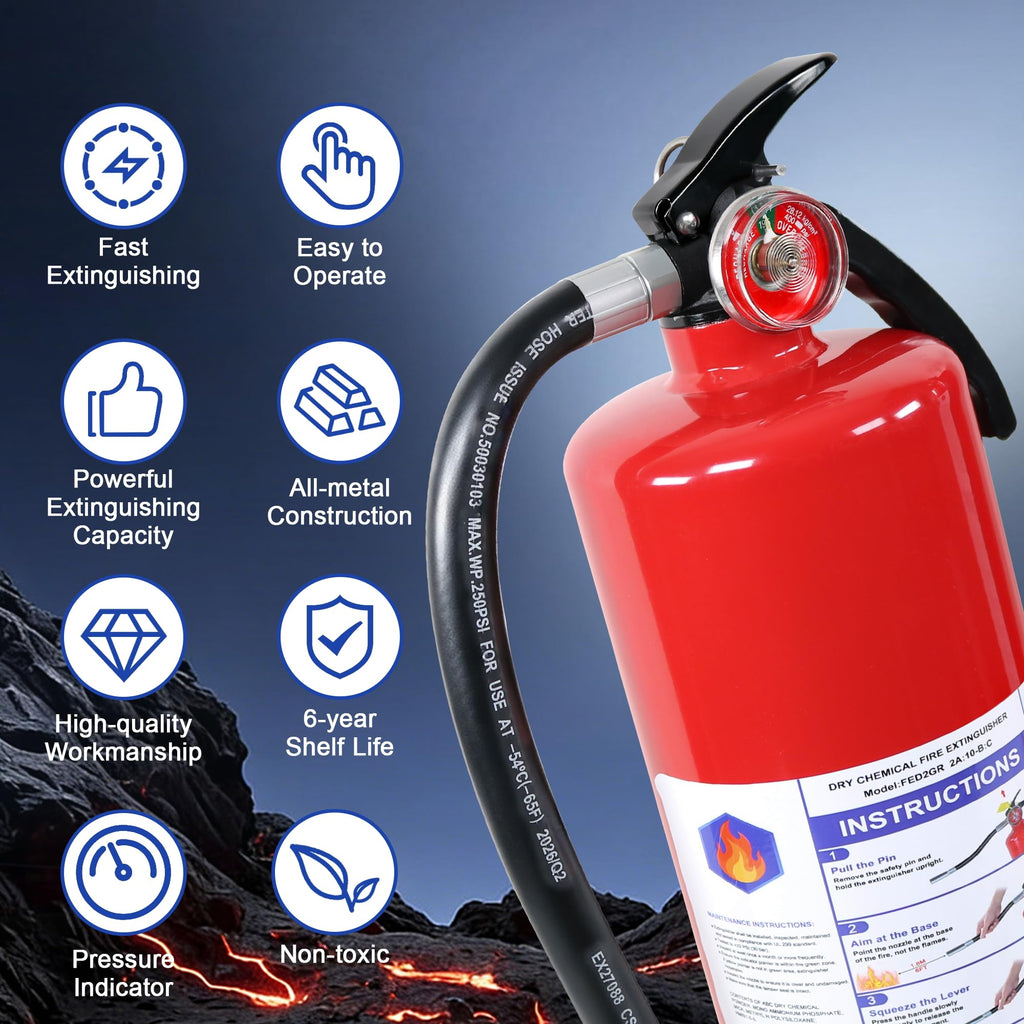 1 Pack 5lb ABC Dry Chemical Fire Extinguisher E511