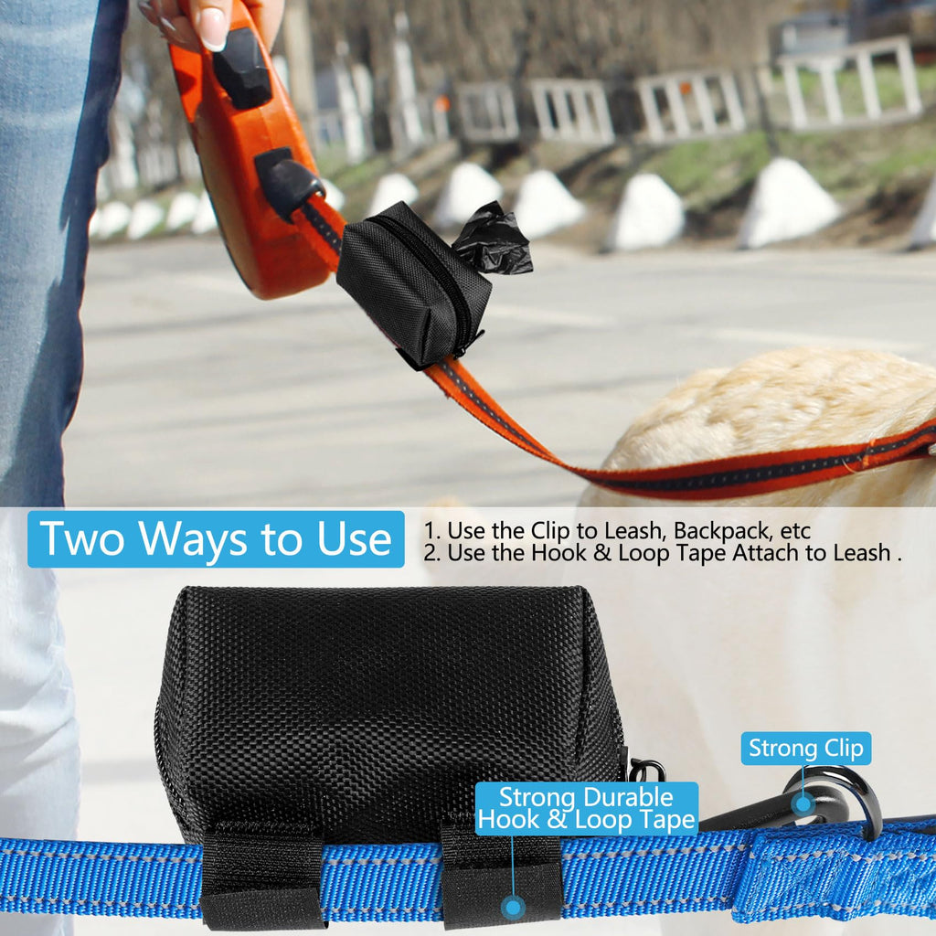 Black Dog Poop Bag Dispenser with Leash Clip G591740