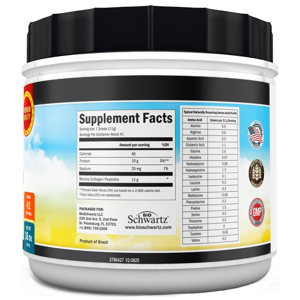 Unflavored Collagen Peptides Powder 16oz K2794