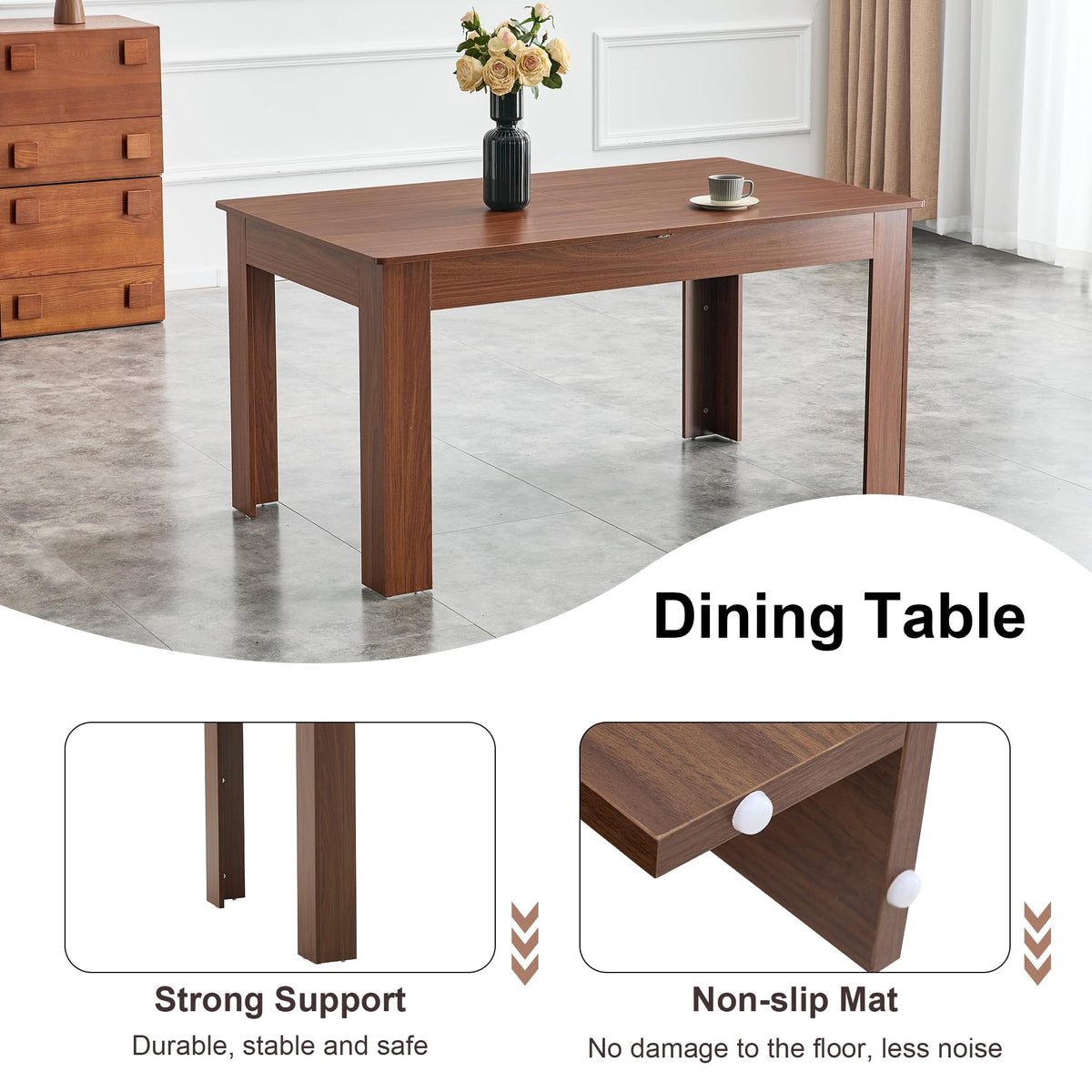 9 Piece Extendable Rectangular Dining Table Set with 8 Chairs W765810