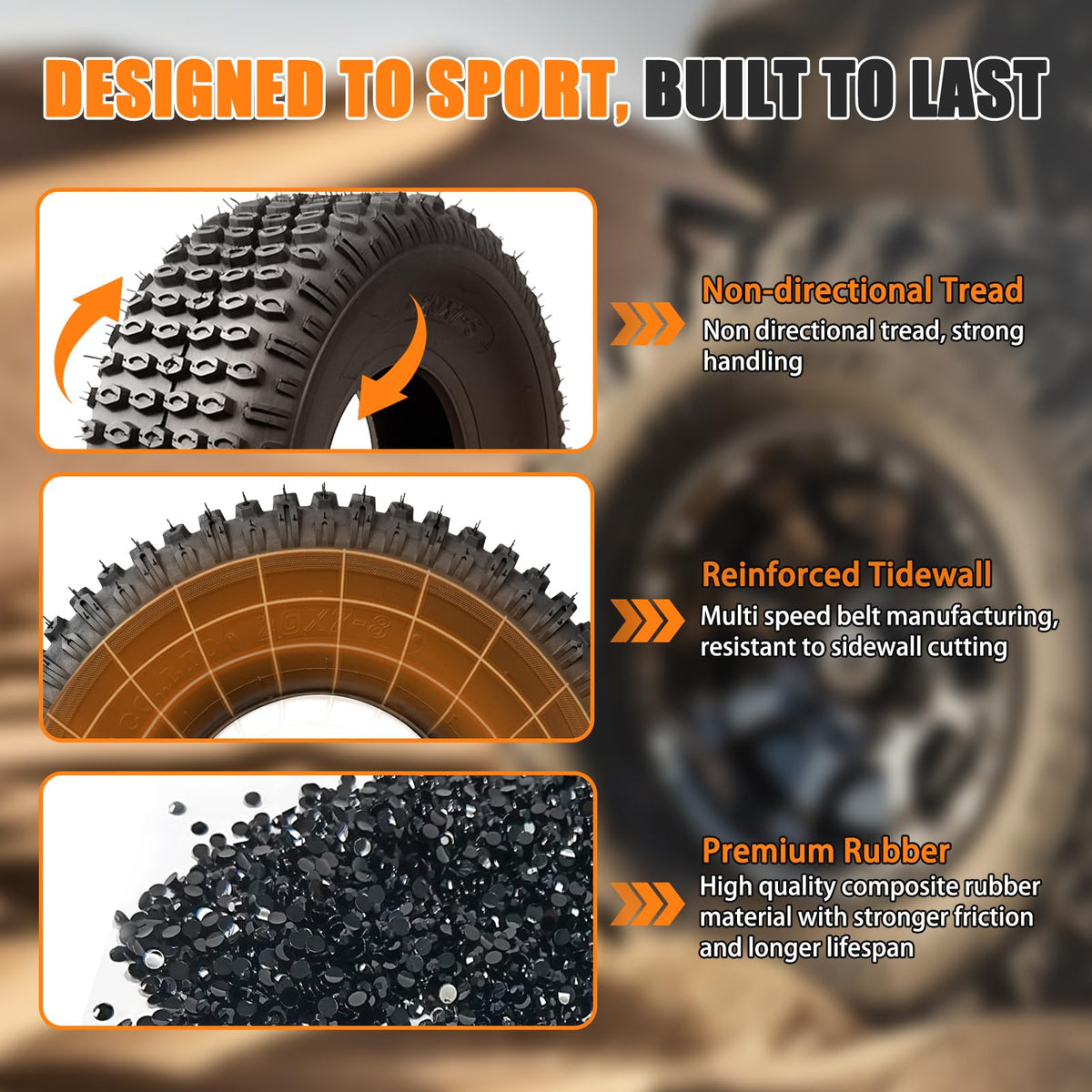 20x7-8 All Terrain ATV Tires Set of 2 I945745