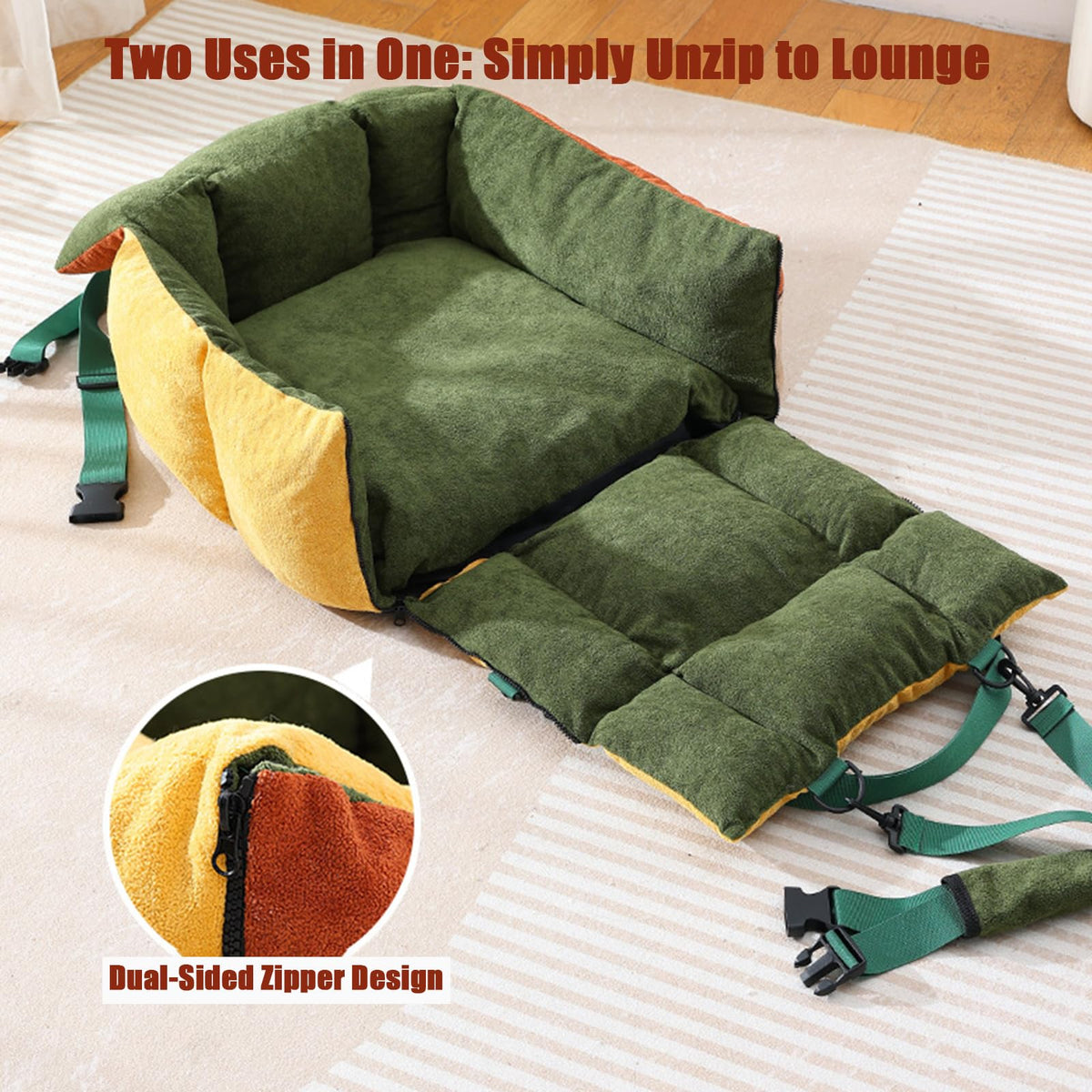 2-in-1 Dog Car Seat for Small Dogs E656