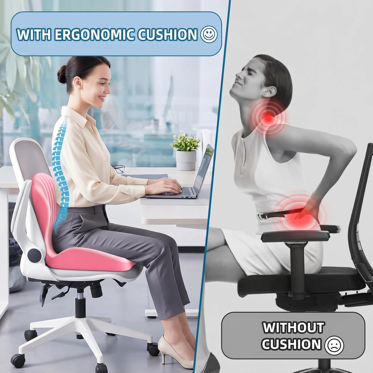 Ergonomic Lumbar & Seat Support Cushion B84889