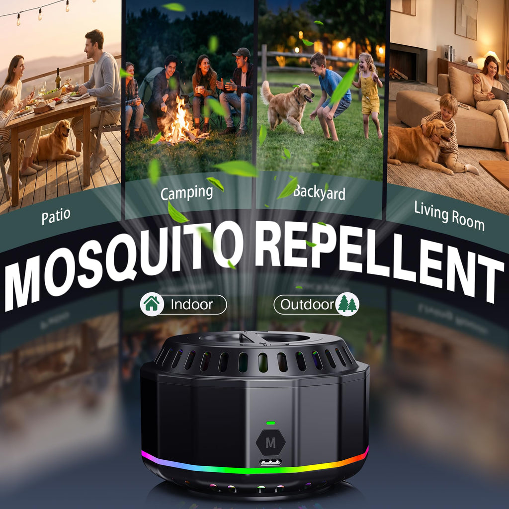 Electronic Mosquito Repellent Outdoor Patio Black 2 M8322