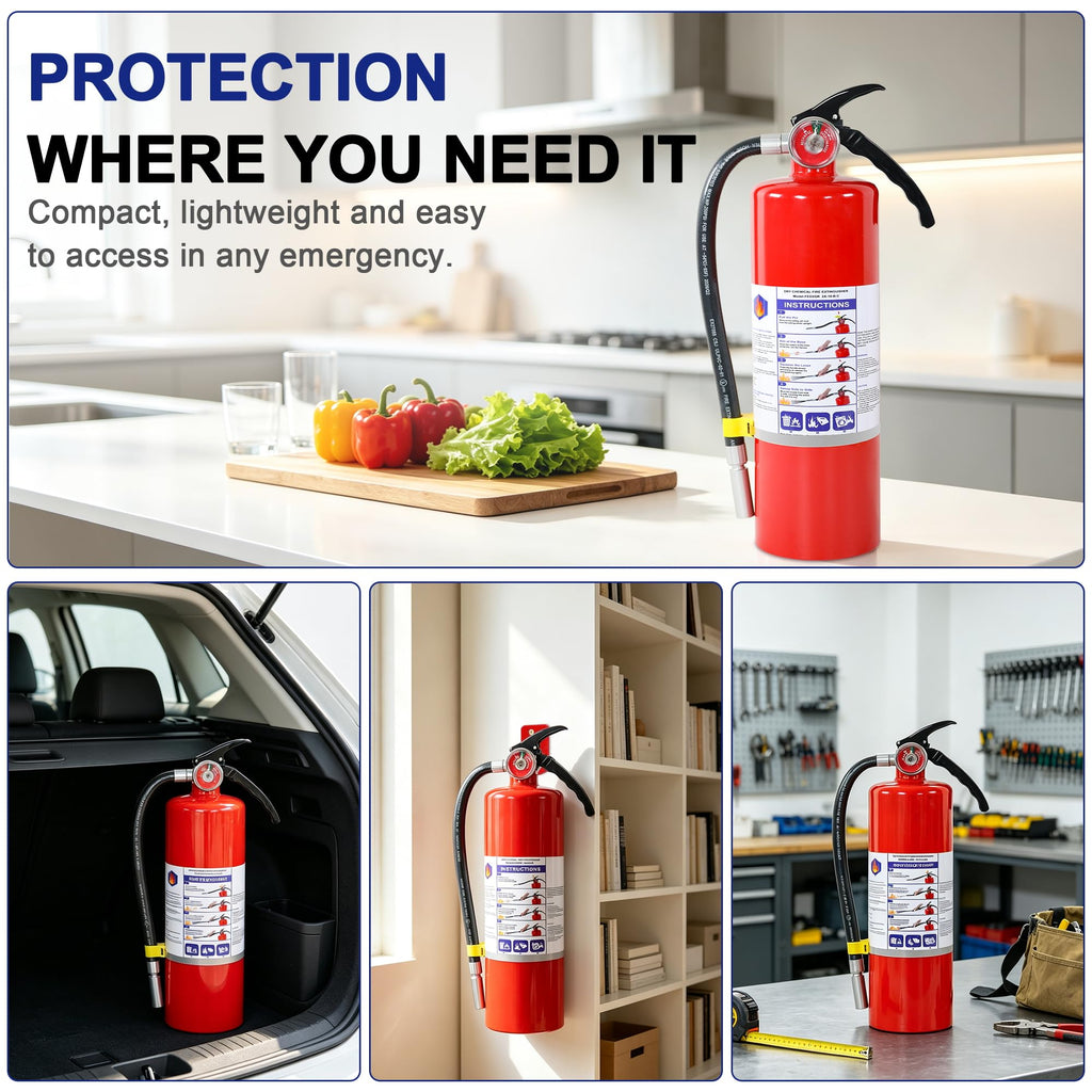 1 Pack 5lb ABC Dry Chemical Fire Extinguisher E511