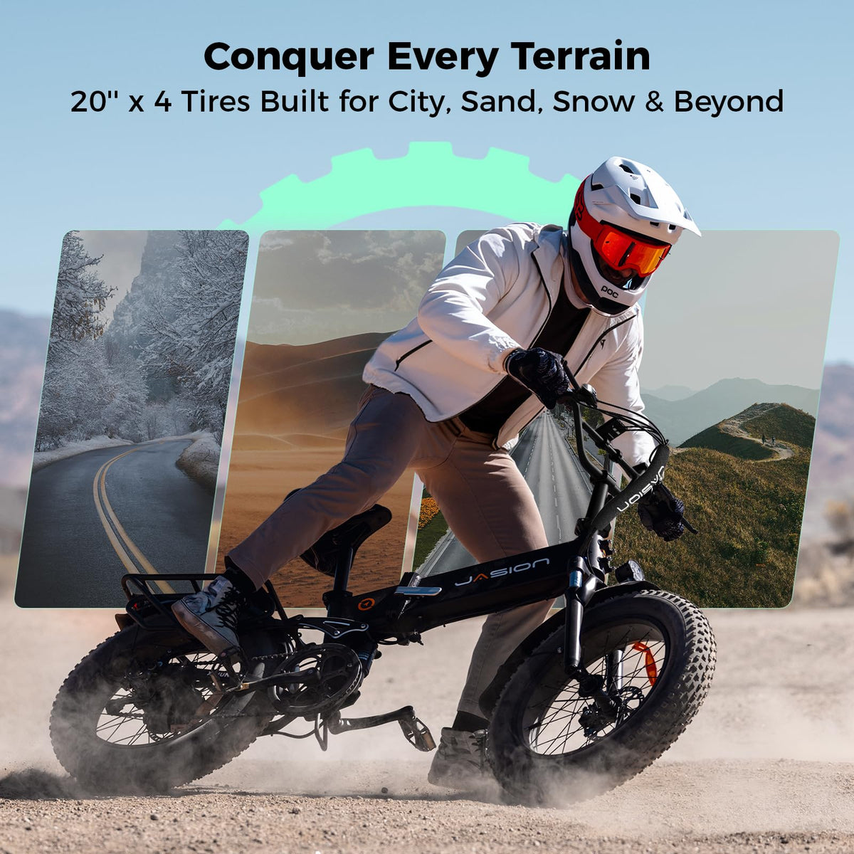 1400W Peak 20'' Fat Tire Foldable Electric Bike G7208