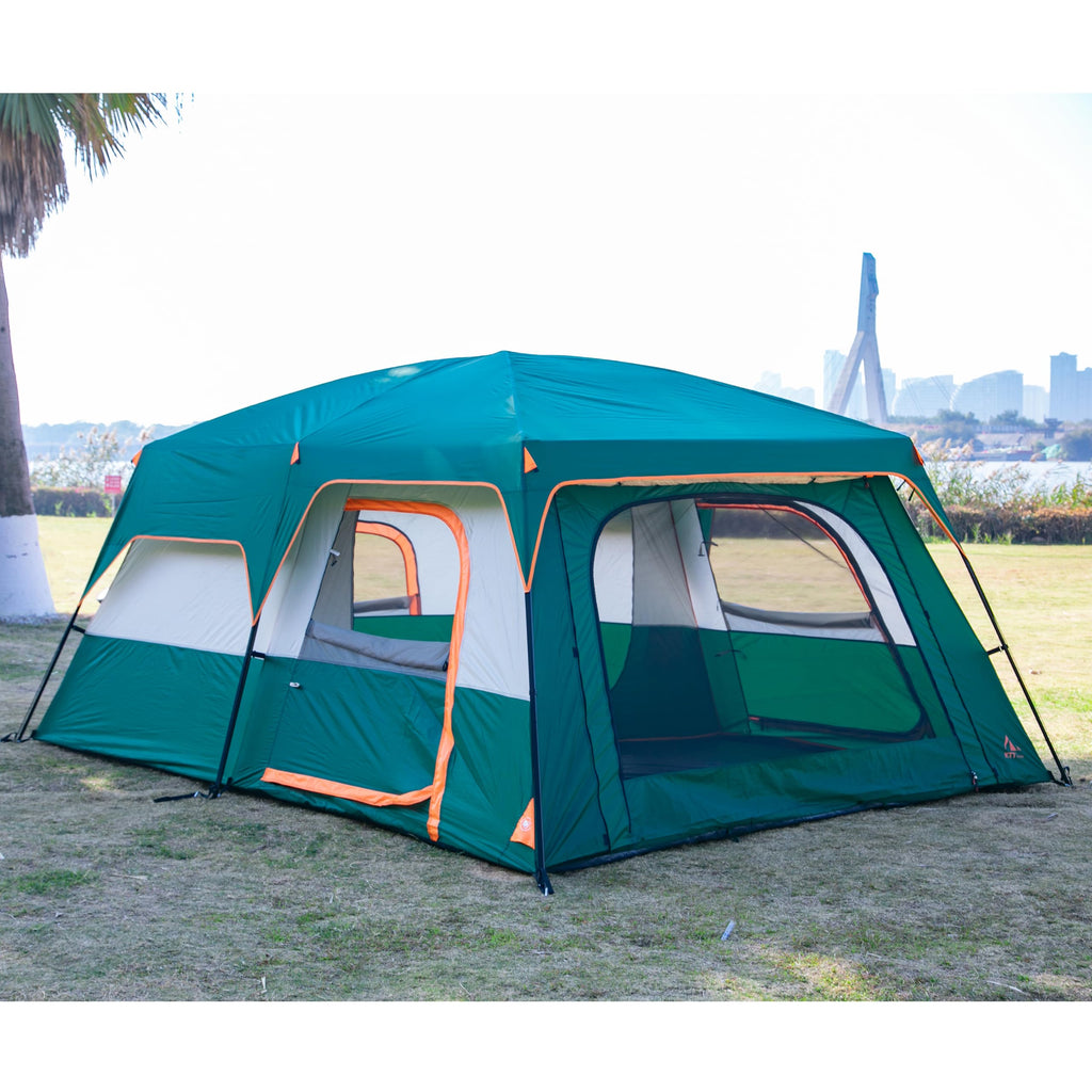 Extra Large 12-14 Person 2 Room Waterproof Double Layer Cabin Tent K6567