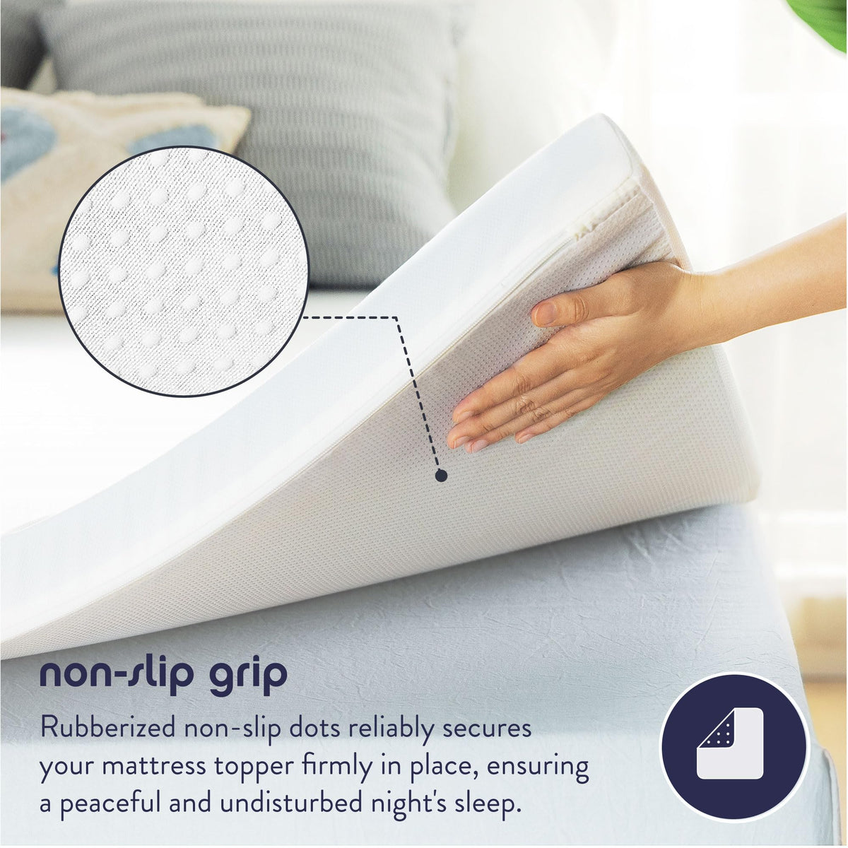 3 Inch Gel Memory Foam Mattress Topper with Cover S46459