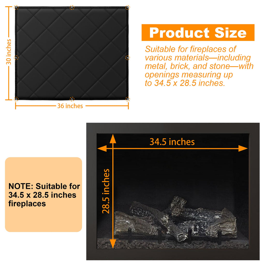 Magnetic Fireplace Cover 36" x 30" R661