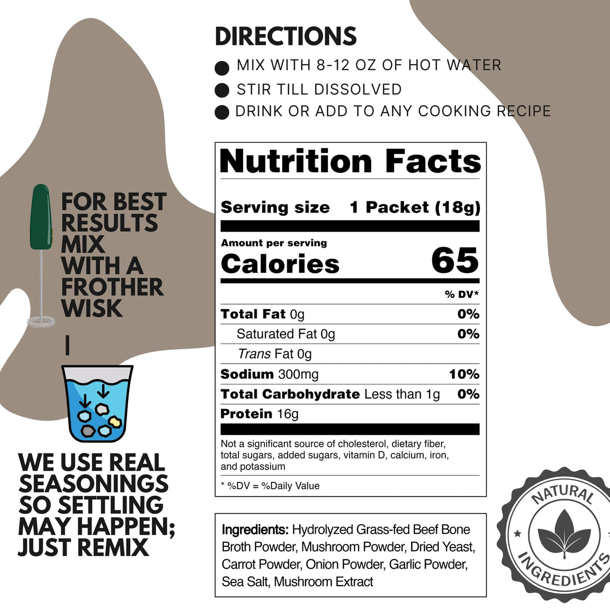 Bone Broth Packets 18g Protein 12 Ct Q331787