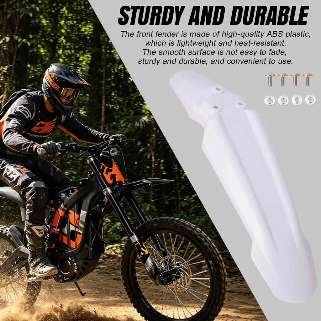 White Dirt Bike & Ebike Front Fender G946