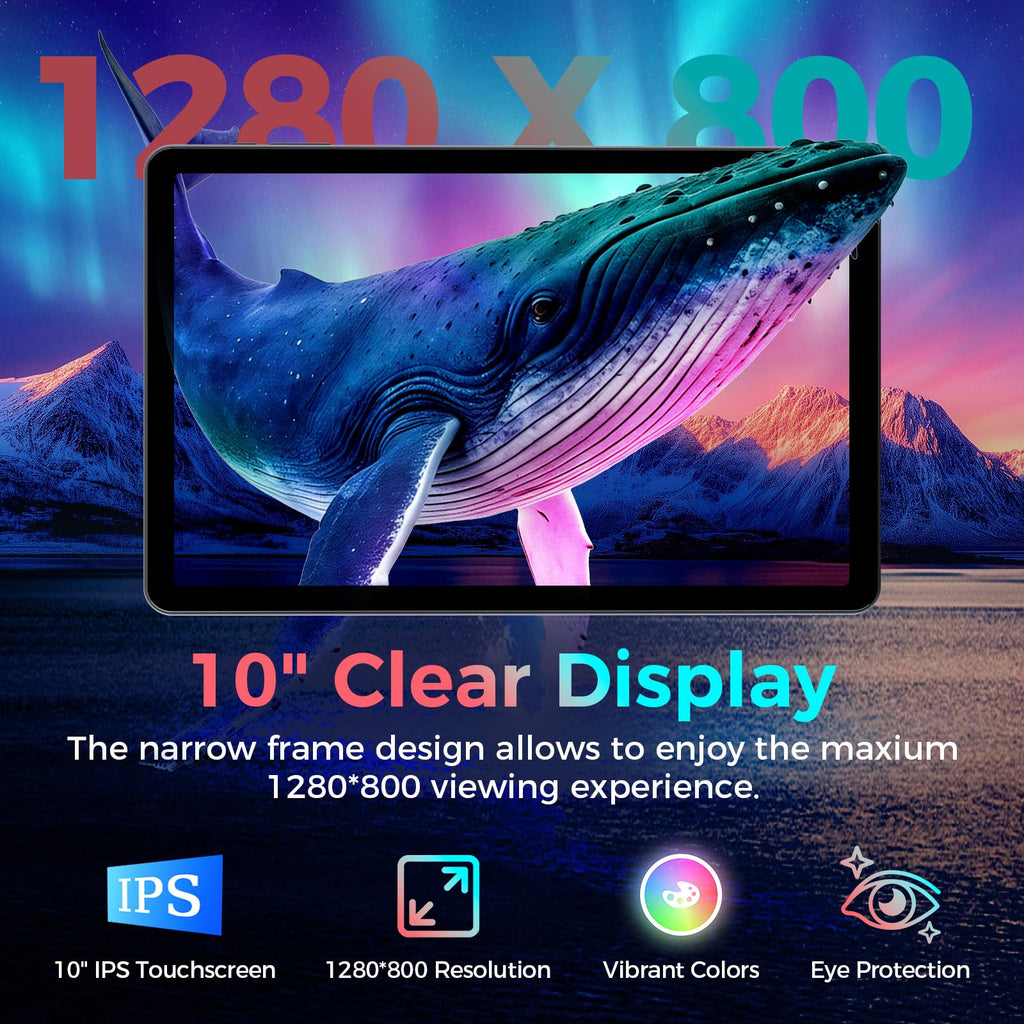 10 inch Android 16 Tablet with Black Case B40729