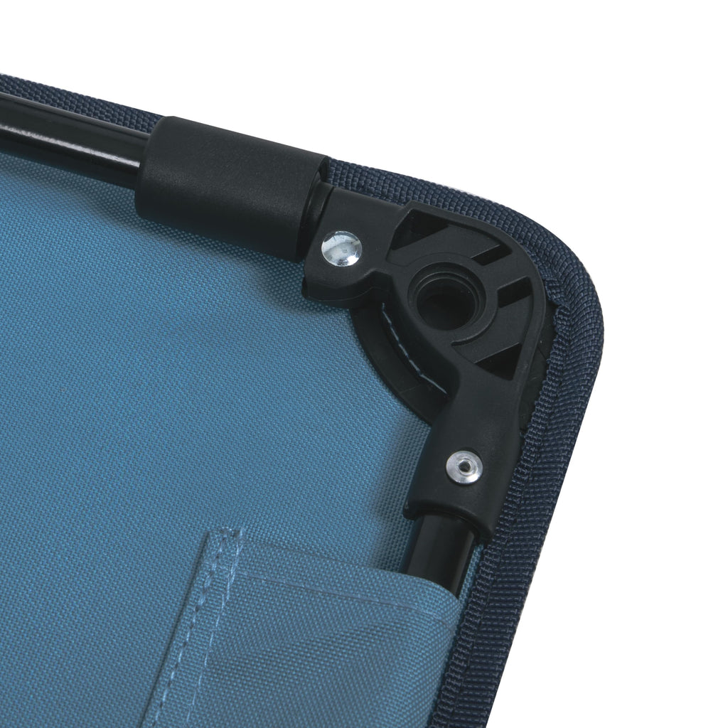 22” Square Compact Outdoor Folding Table with Cup Holders and Carry Bag Y89611