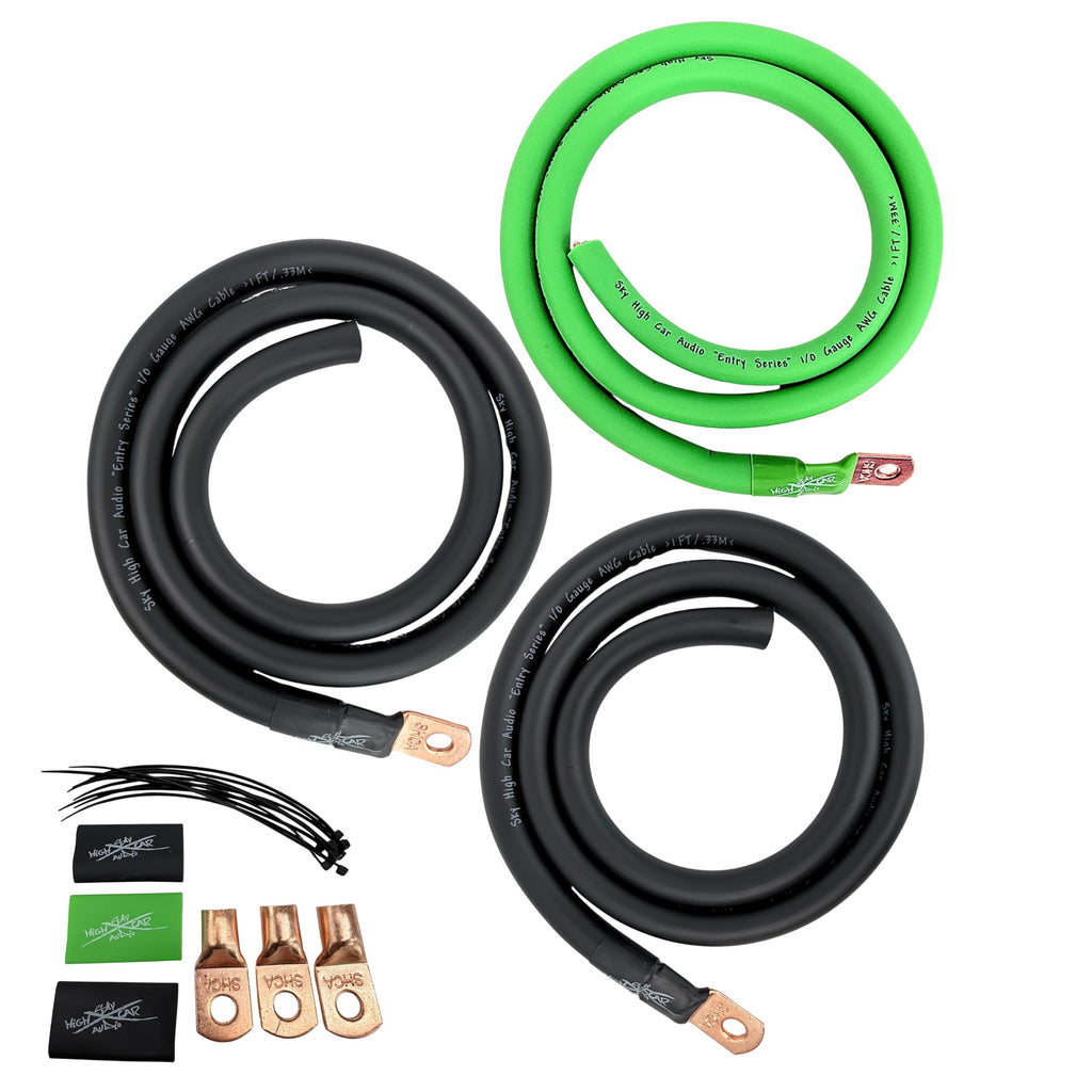 1/0 & 4 Gauge CCA Power Wire Alternator Battery Ground Wiring Kit L4674