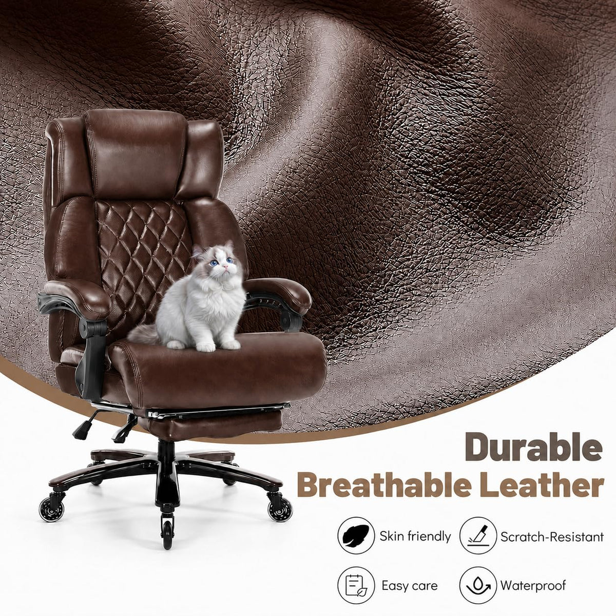 Big and Tall Office Chair with Footrest T189984