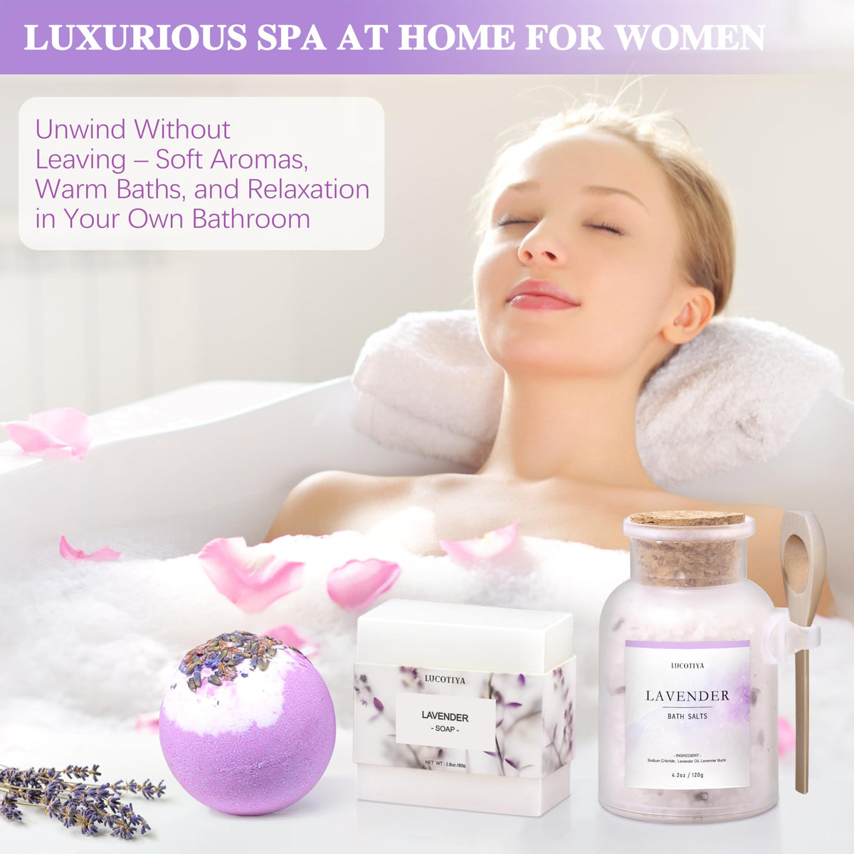 10 Pc Lavender Bath Gift Set B1973
