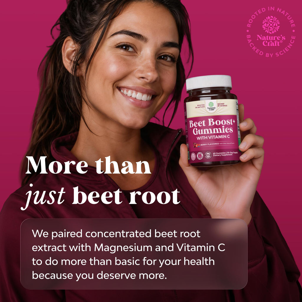 Beet Root Gummies with Vitamin C 60 Ct X908040