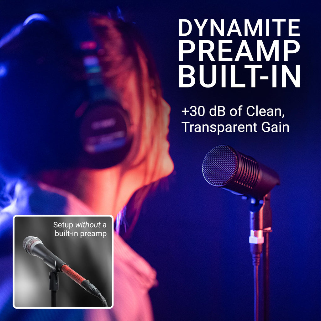 Dynamic Microphone with Built-in Preamp, Shockmount & Pop Filter O284299