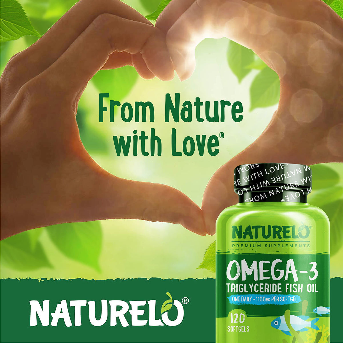 Omega 3 Fish Oil Supplement 1100mg 120 Softgels U756