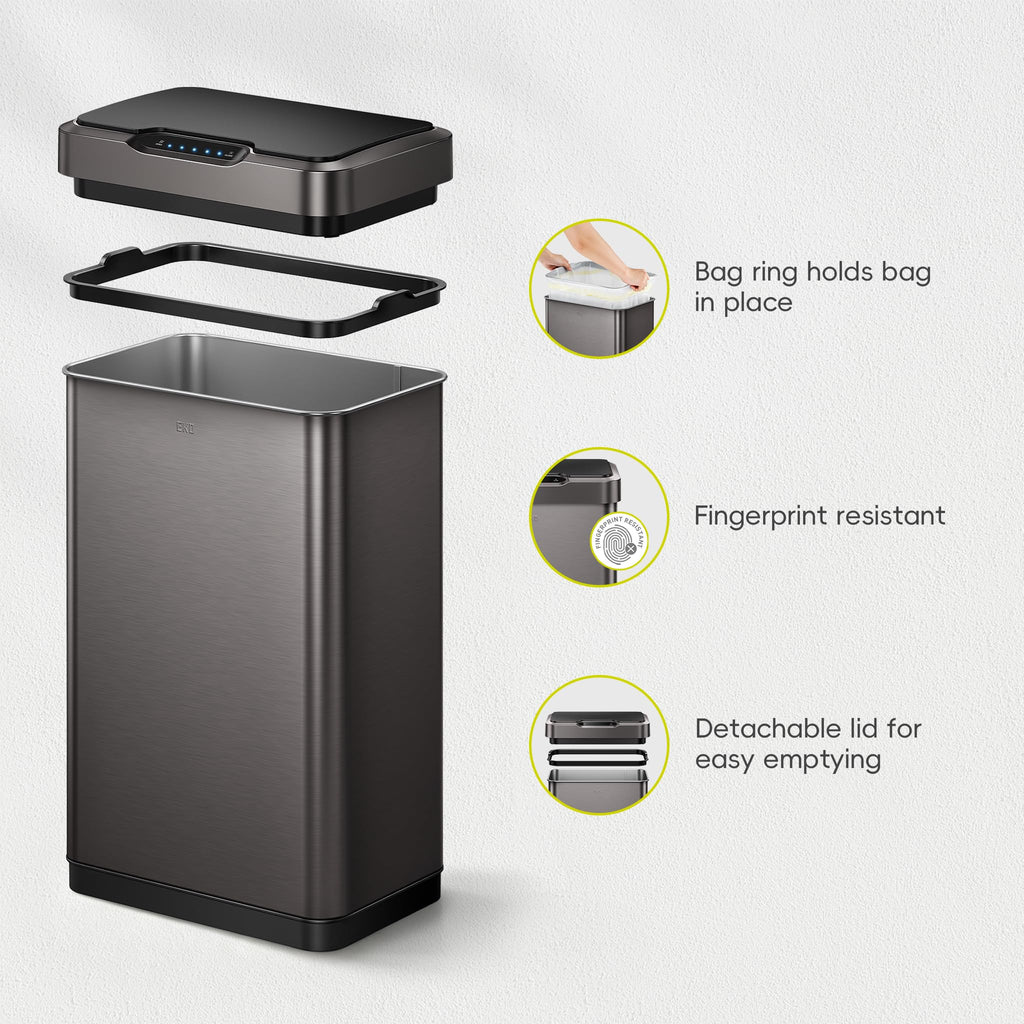 13.2 Gal Stainless Steel Motion Sensor Trash Can Z703