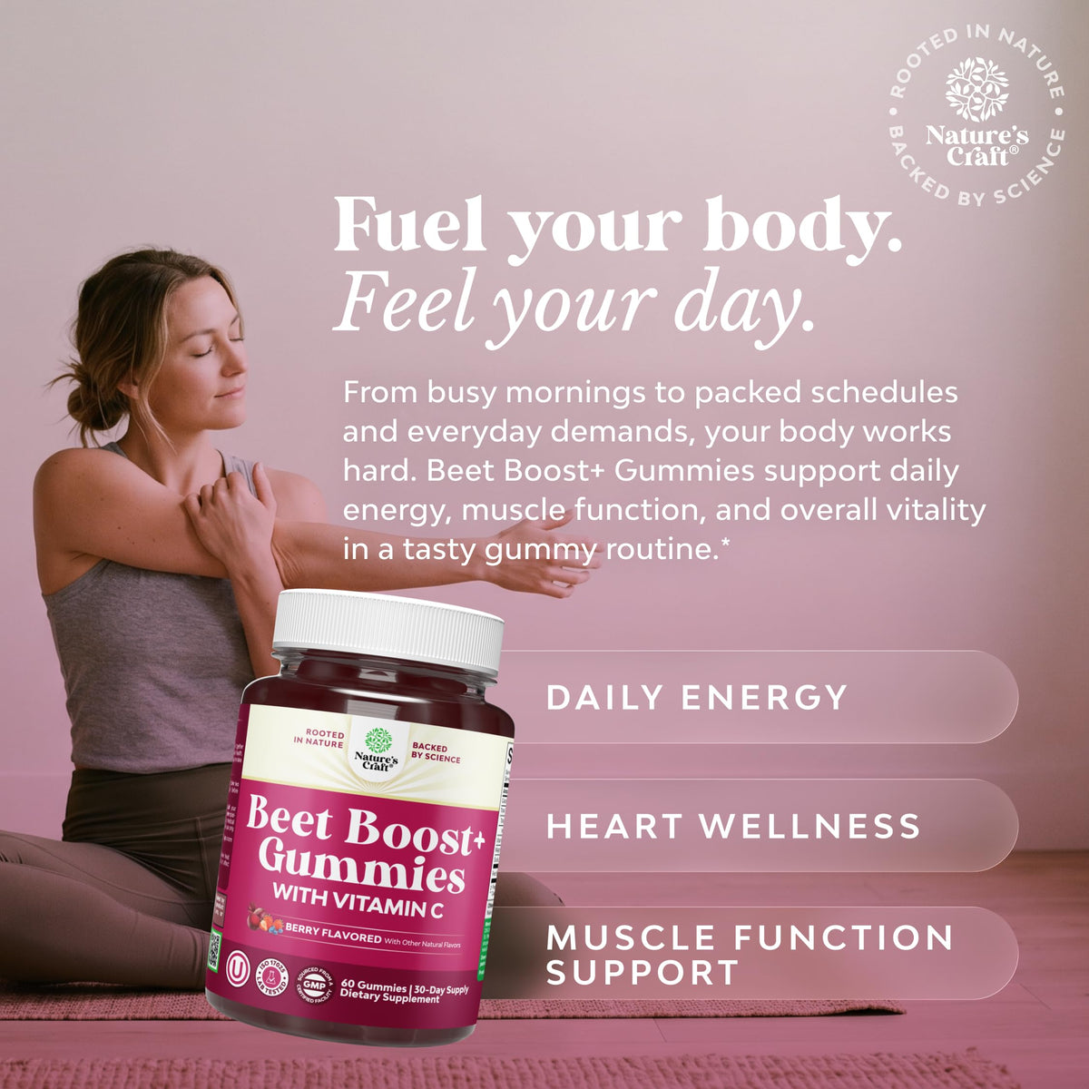 Beet Root Gummies with Vitamin C 60 Ct X908040