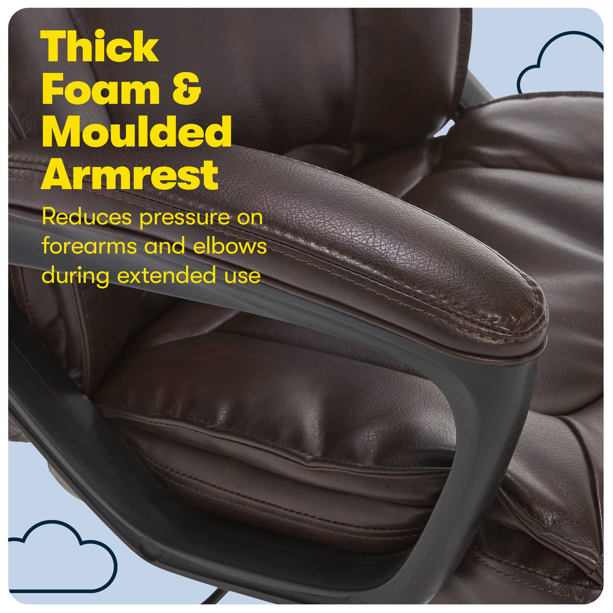 Leather Office Chair with Lumbar Support Q7397