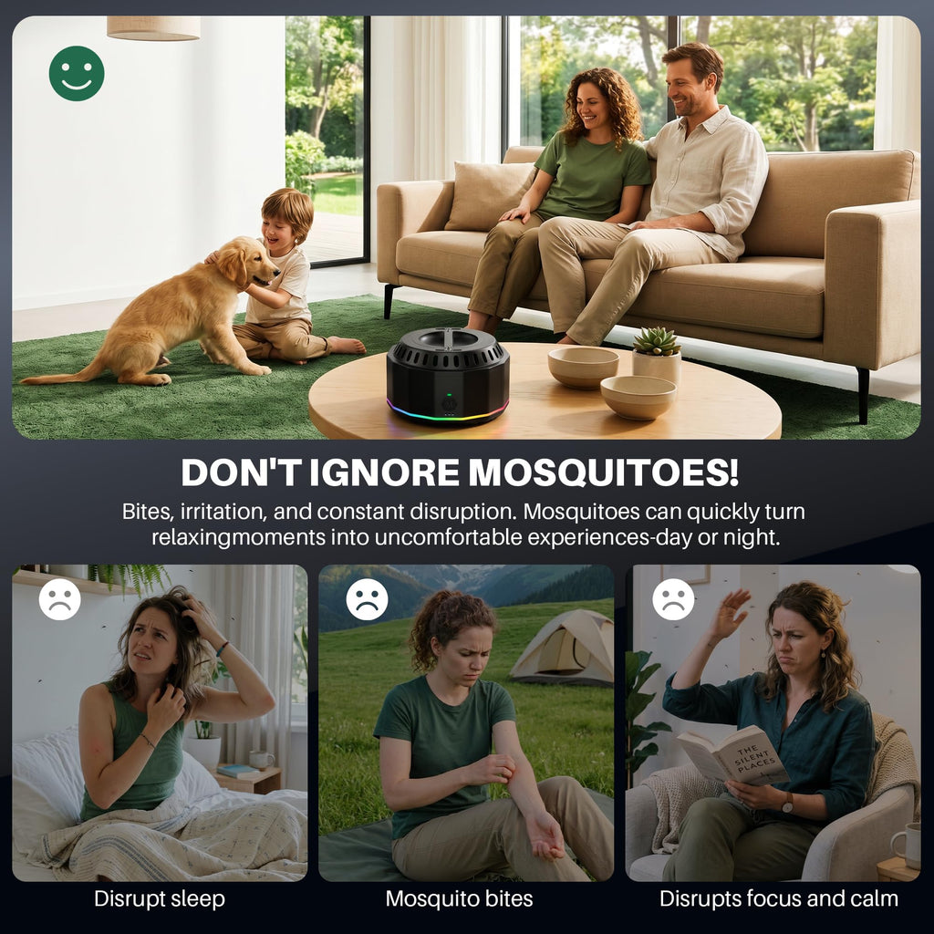 Electronic Mosquito Repellent Outdoor Patio Black 2 M8322