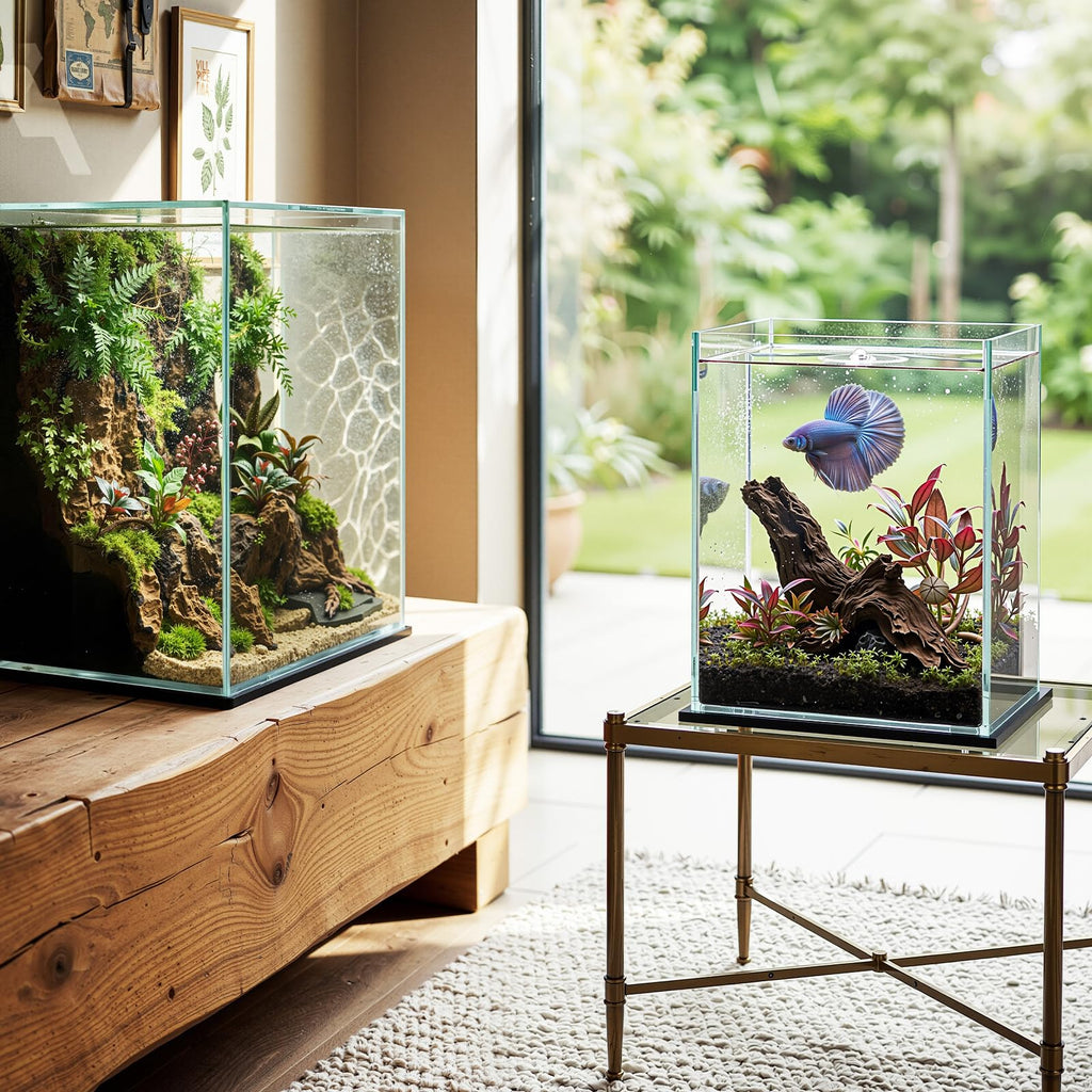 2 Pack Rimless Glass Aquarium Set W956