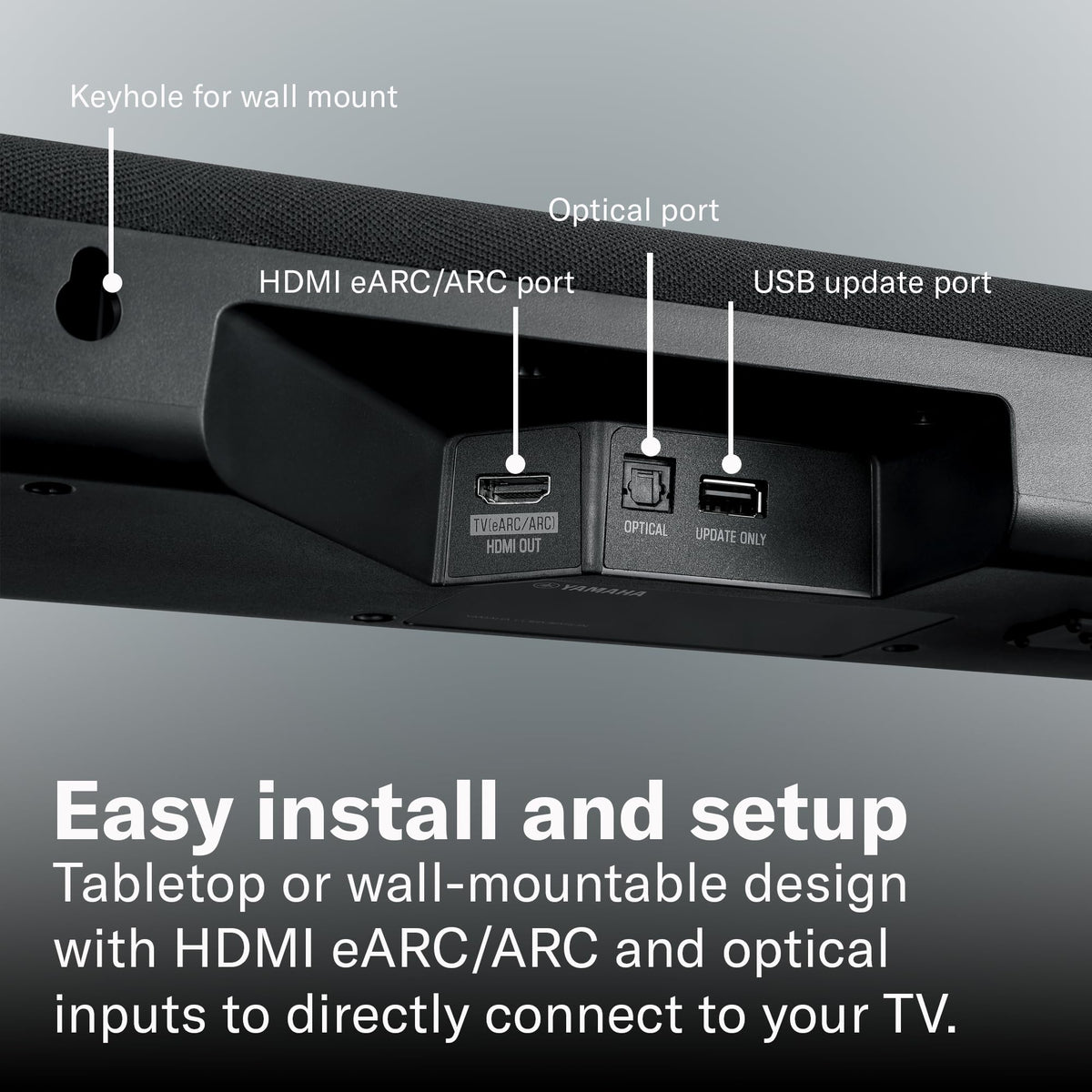 Black Sound Bar with Wireless Subwoofer A961458
