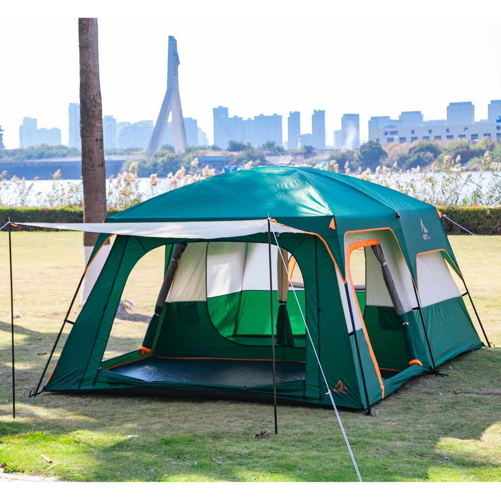 Extra Large 12-14 Person 2 Room Waterproof Double Layer Cabin Tent K6567