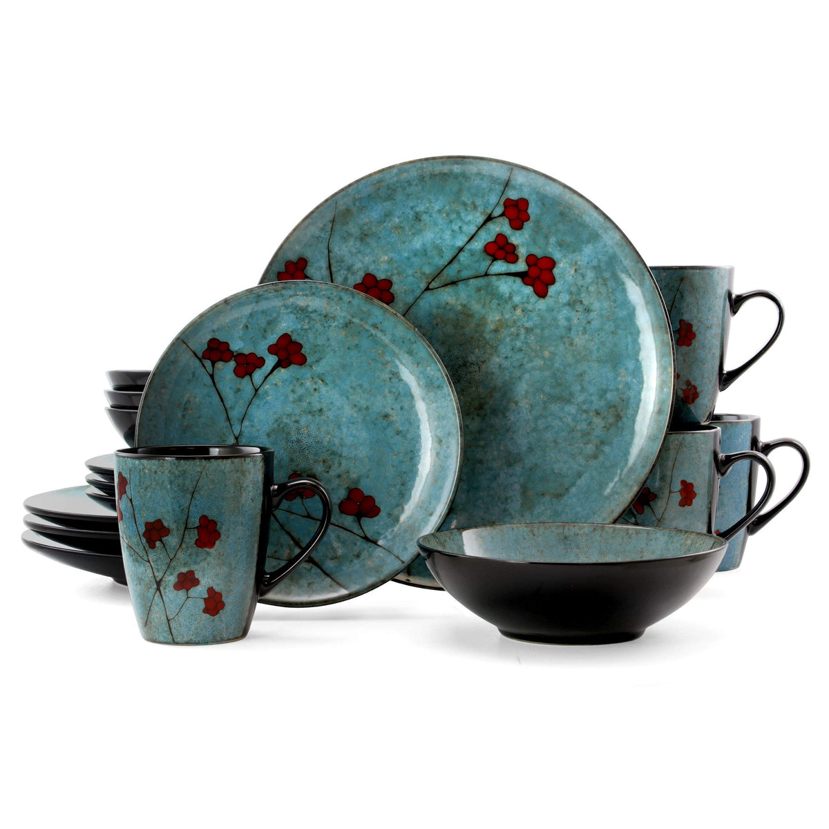 16 Piece Dinnerware Set in Blue N833
