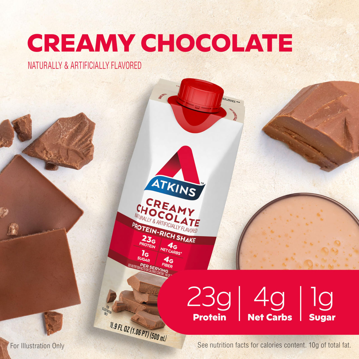 Creamy Chocolate Protein Shake 12 Count + Chocolate Caramel Mousse Bar 5 Count N340294