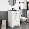 24" White Bathroom Vanity with Sink P298