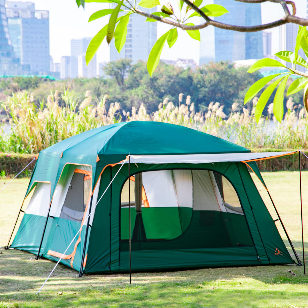 Extra Large 12-14 Person 2 Room Waterproof Double Layer Cabin Tent K6567
