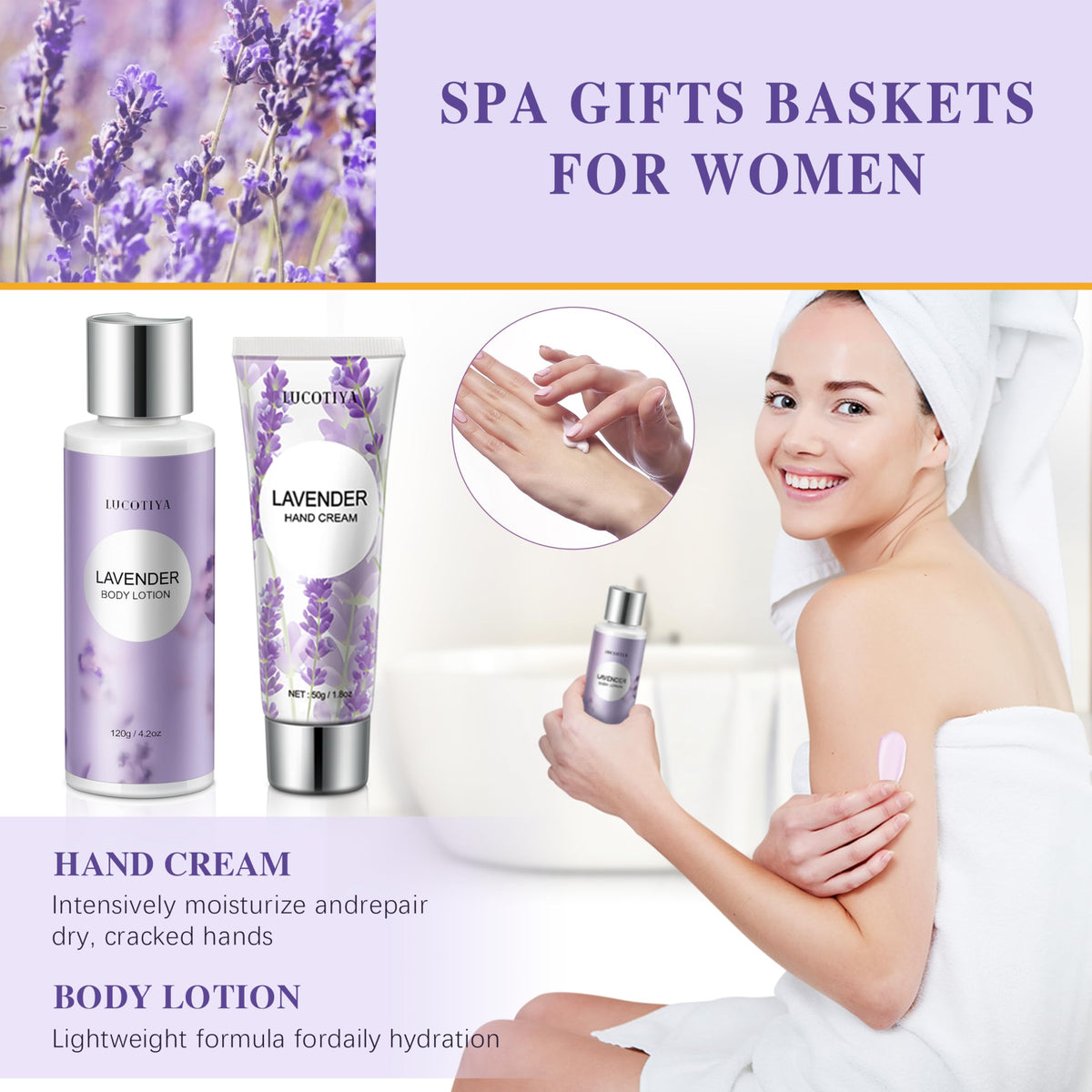 10 Pc Lavender Bath Gift Set B1973