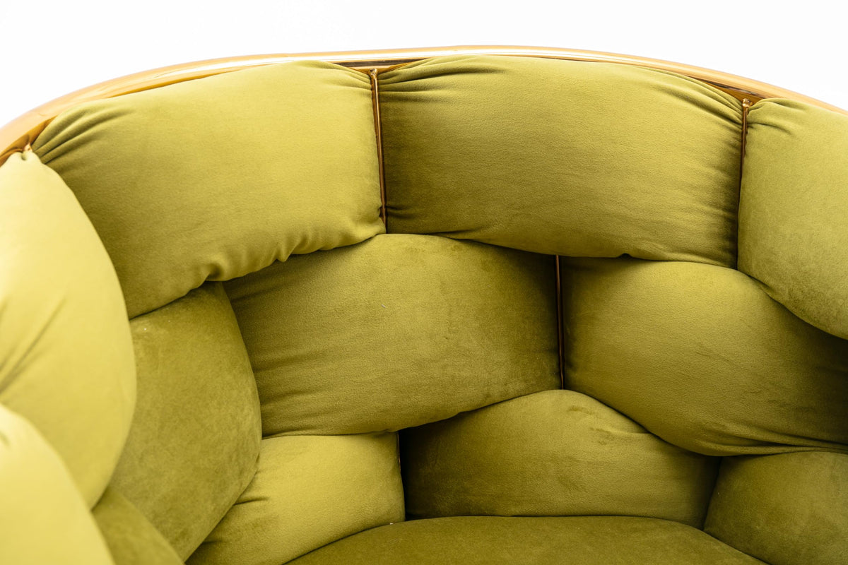 Olive Green Velvet Upholstered Accent Chair Set of 2 V8092