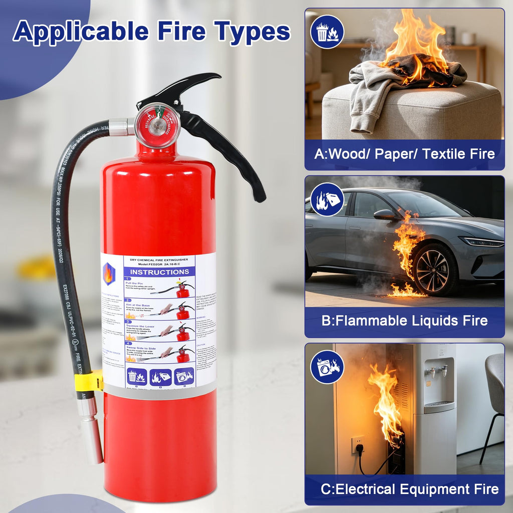 1 Pack 5lb ABC Dry Chemical Fire Extinguisher E511