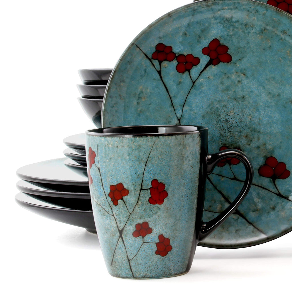16 Piece Dinnerware Set in Blue N833