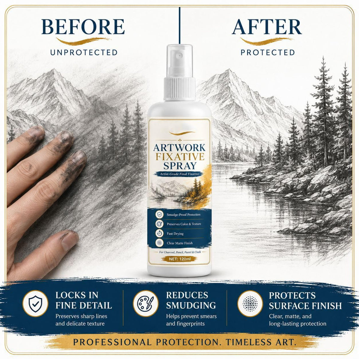 Matte Quick Dry Artwork Fixative Spray 5Pcs Z1700