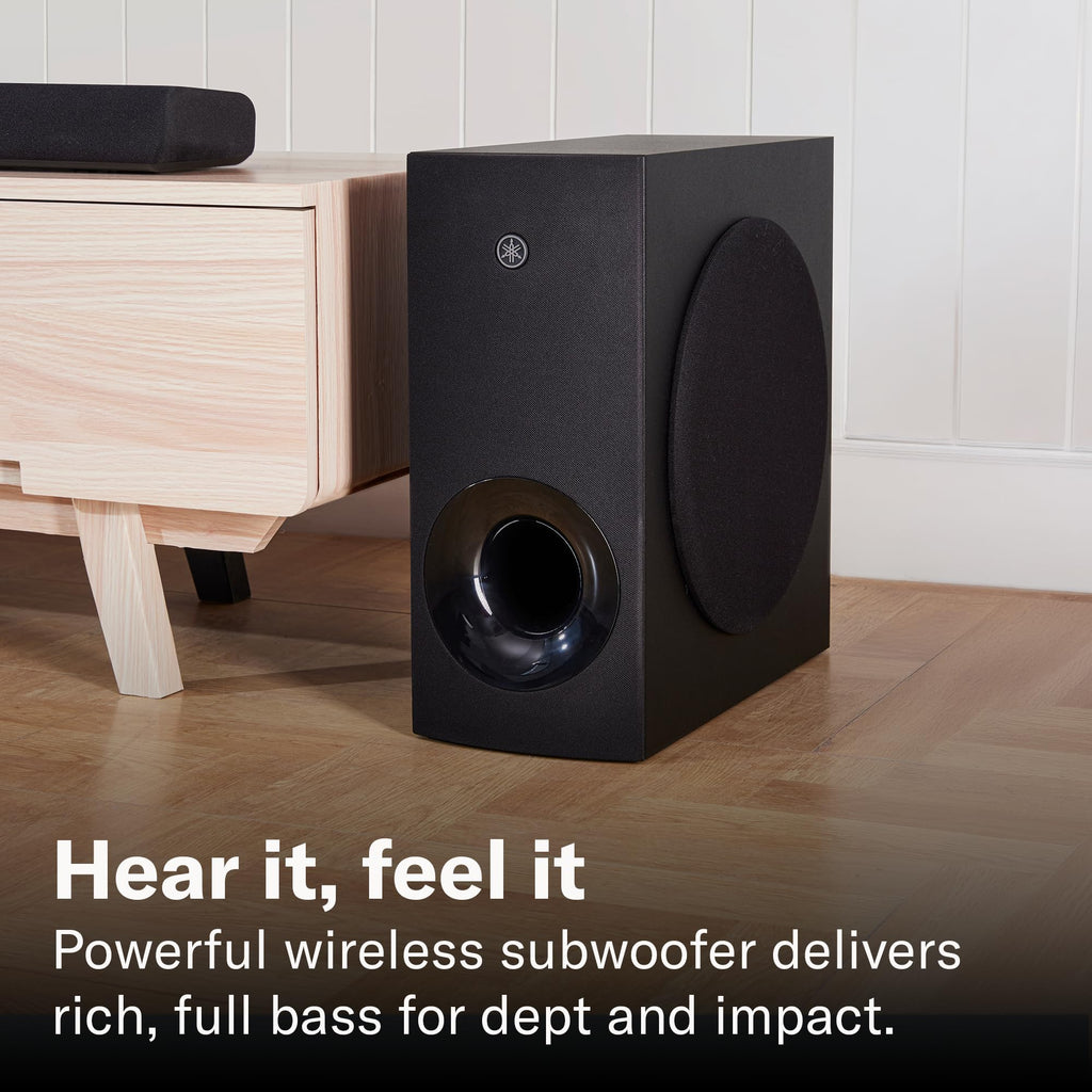 Black Sound Bar with Wireless Subwoofer A961458