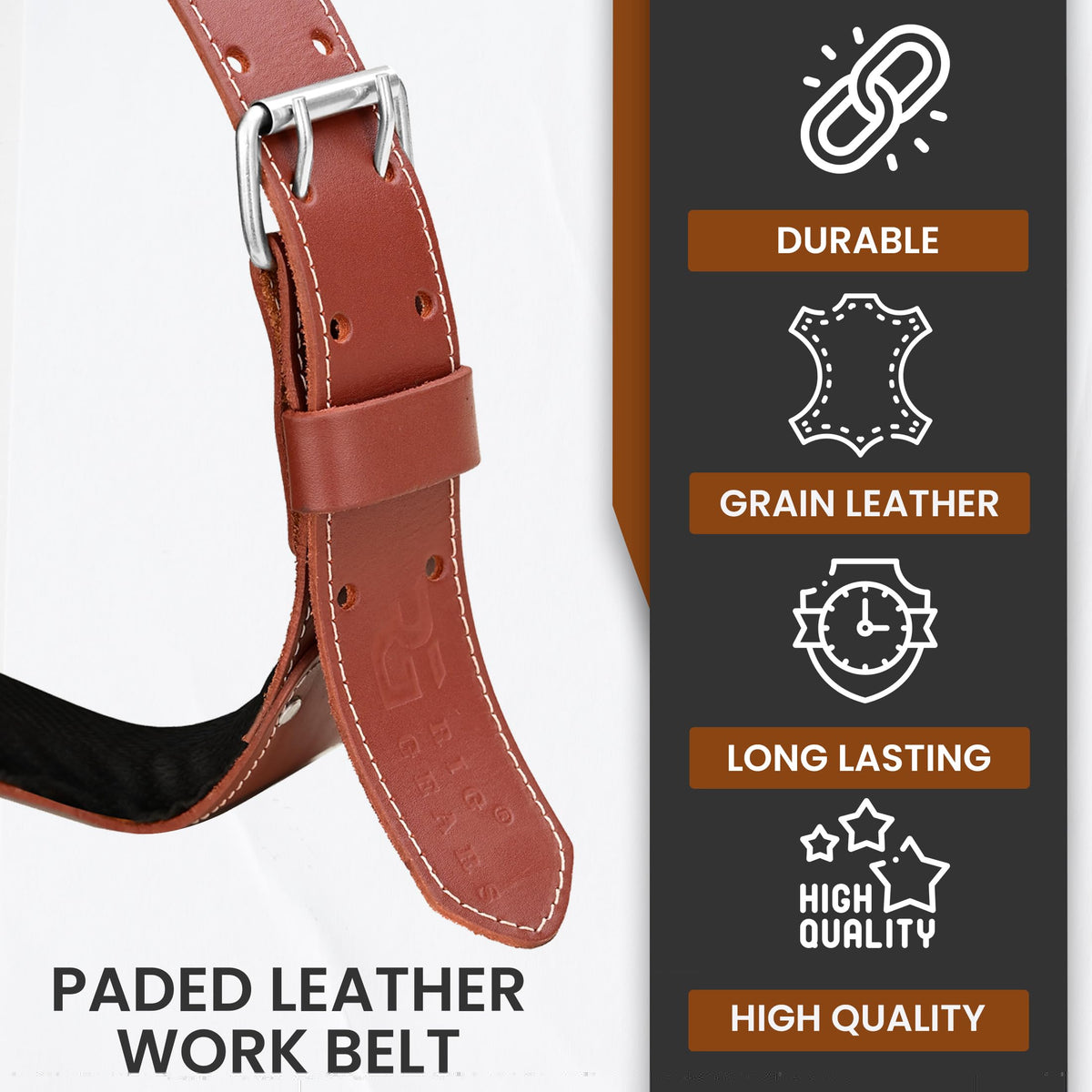 Leather Tool Belt 3 Inch 34" to 49" O979