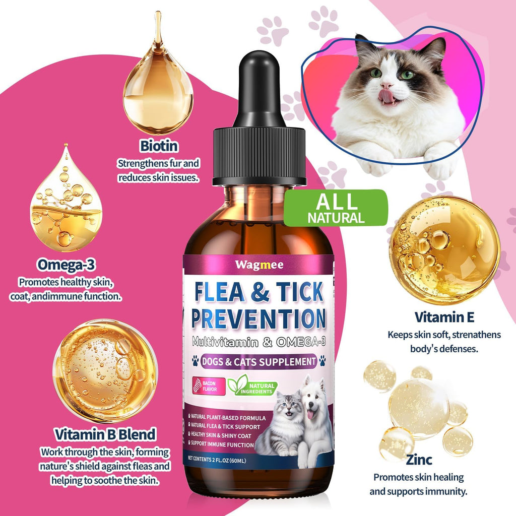 Flea and Tick Prevention for Cats & Dogs 60ml P773