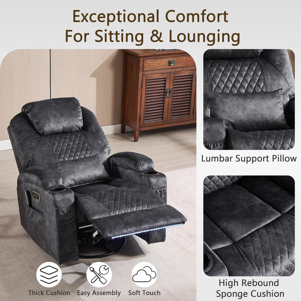 Power Swivel Rocker Recliner Chair V7146