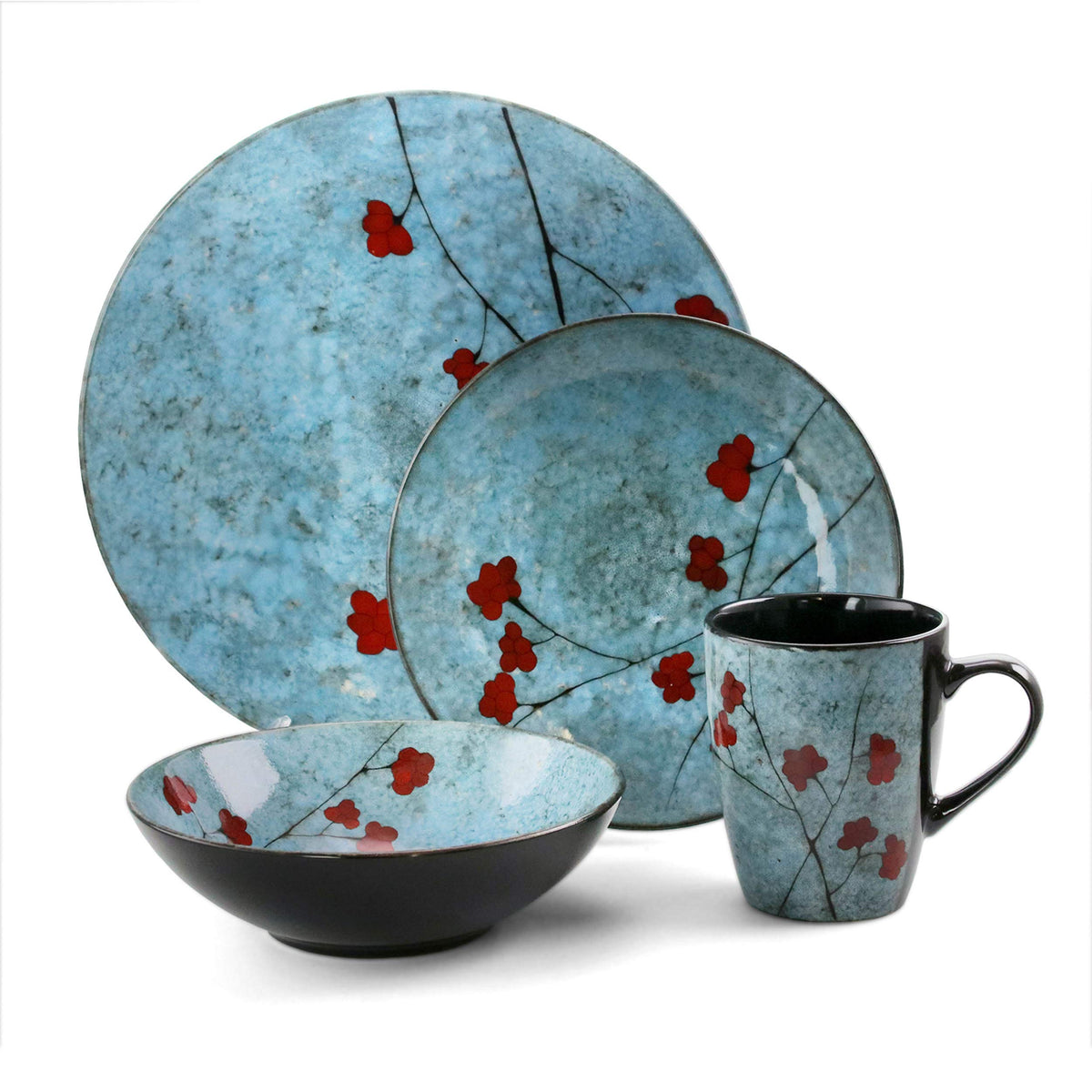 16 Piece Dinnerware Set in Blue N833