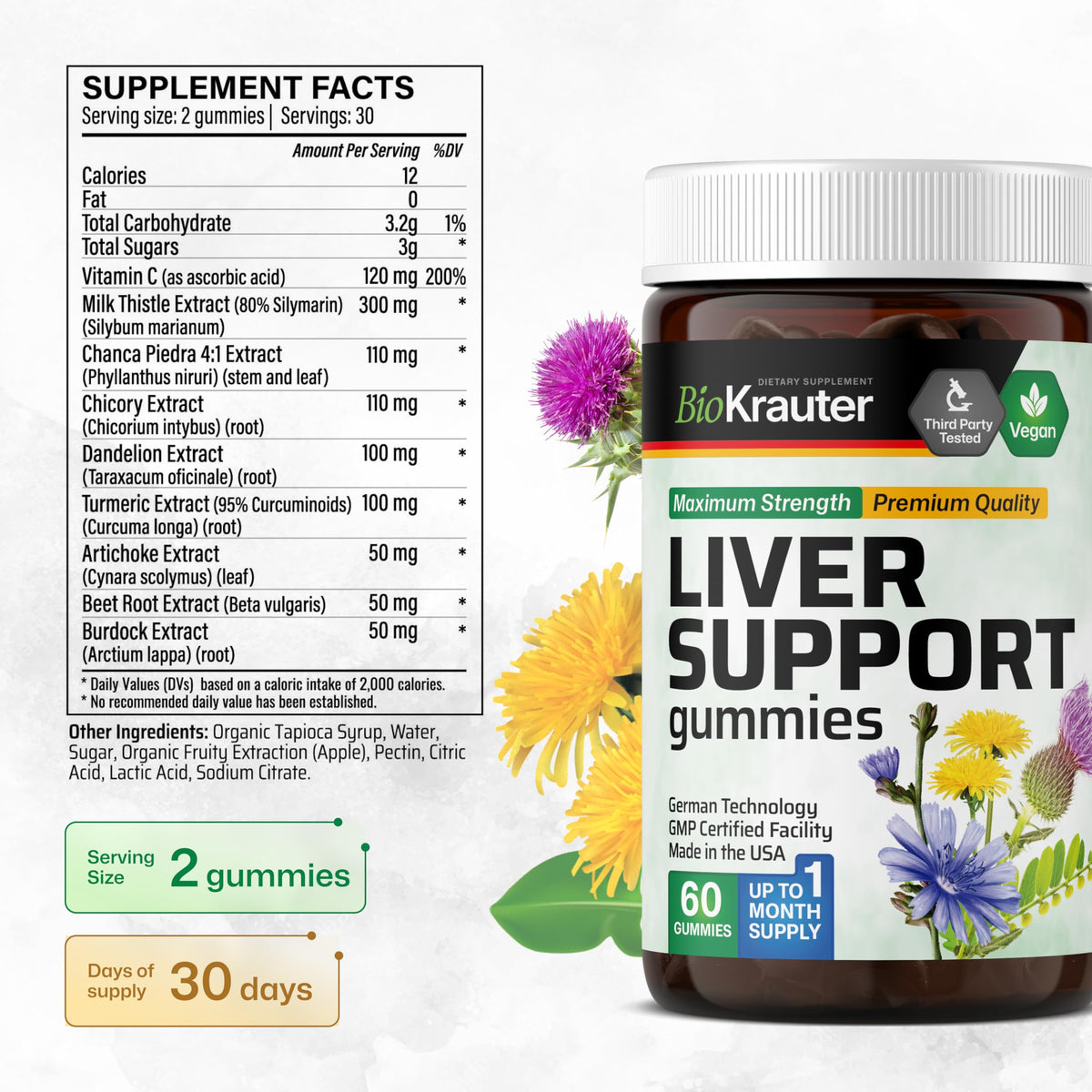 Liver Detox with Vitamin C & Milk Thistle, 60 Gummies S592389