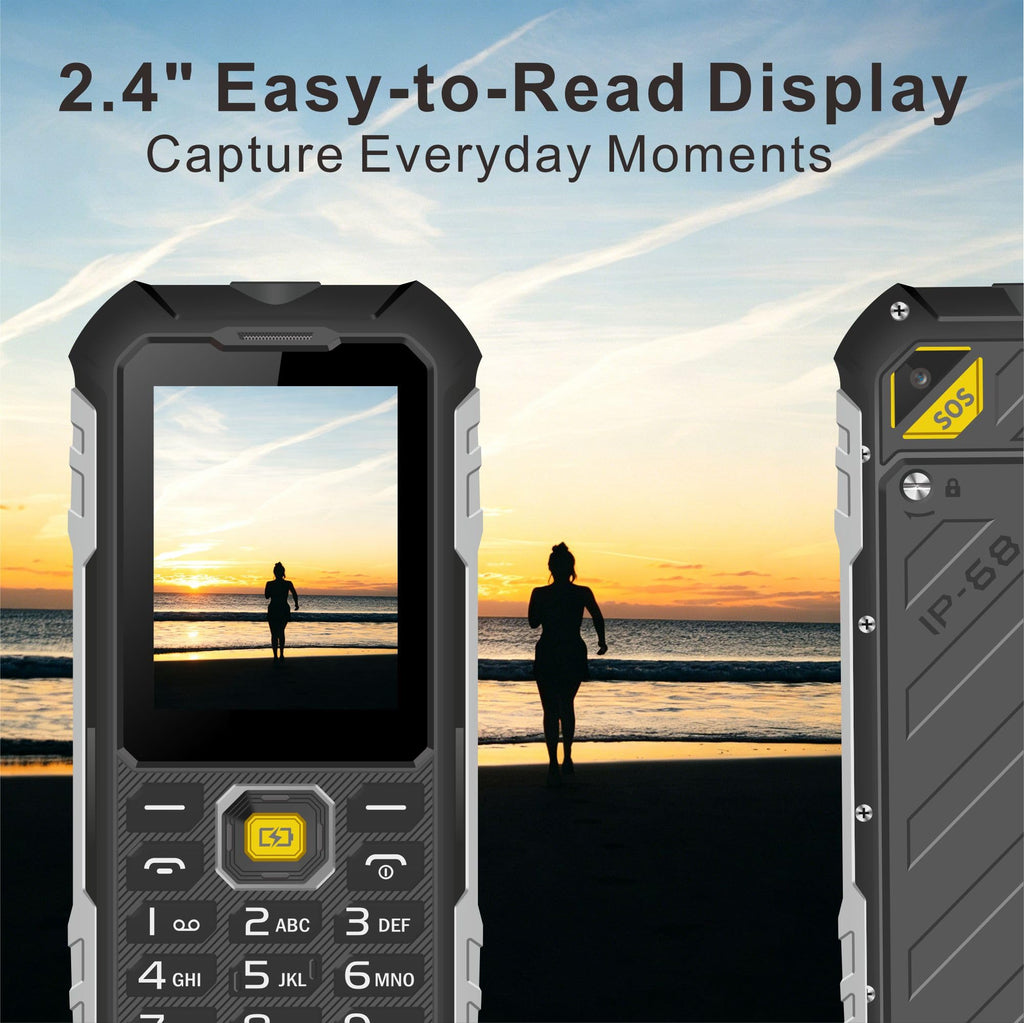 Unlocked Rugged Phone 2.4" Screen IP68 4500mAh F6948