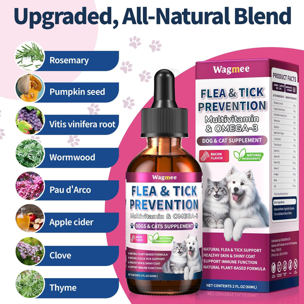 Flea and Tick Prevention for Cats & Dogs 60ml P773