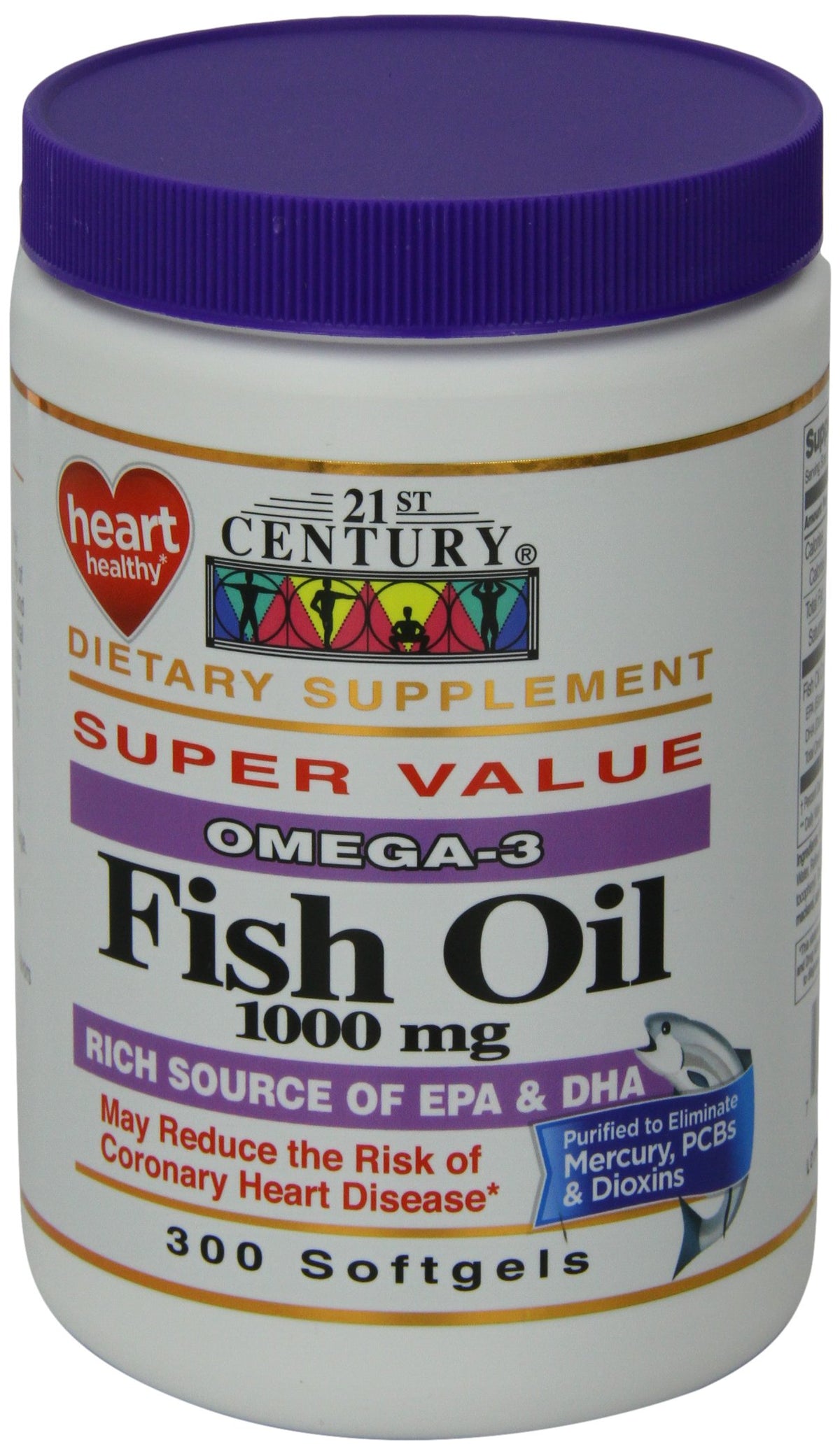 Fish Oil 1000 mg Softgels 300-Count Pack of 3 I487