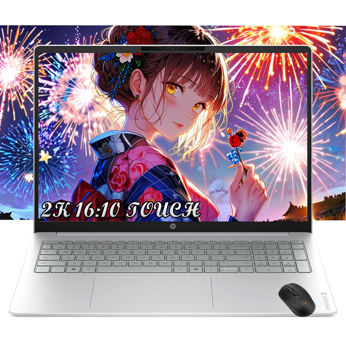 16" 2K Touchscreen Laptop AMD Ryzen 5 8GB RAM 512GB SSD Windows 11 T145