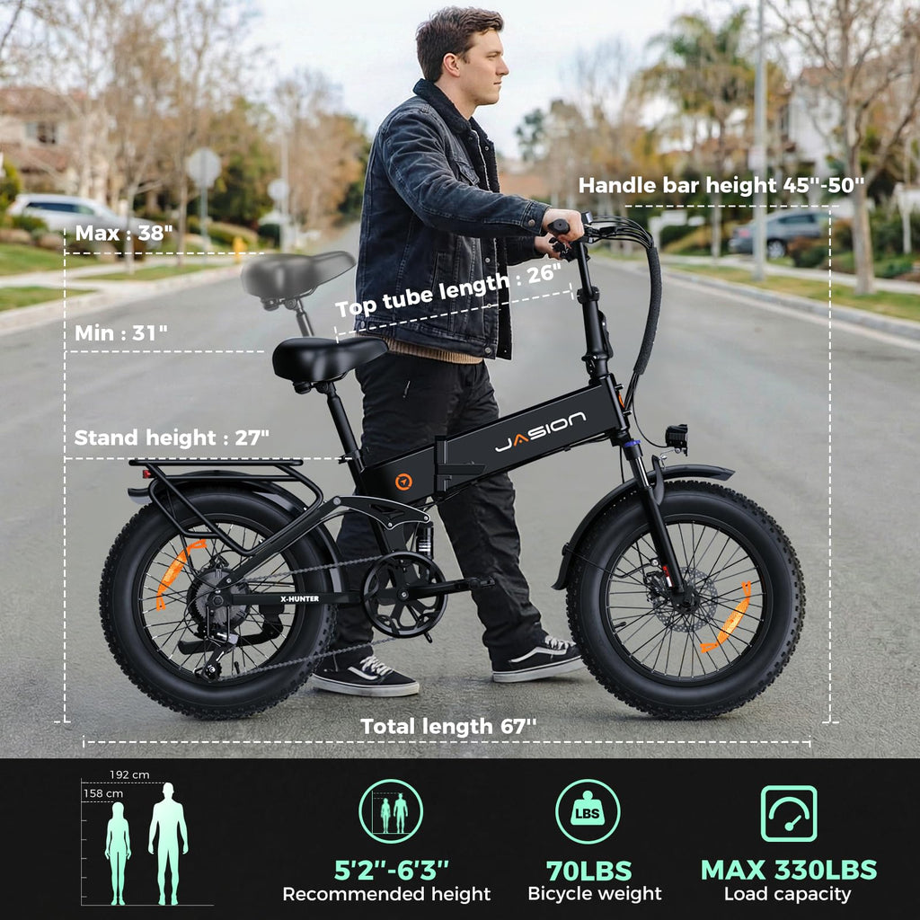 1400W Peak 20'' Fat Tire Foldable Electric Bike G7208